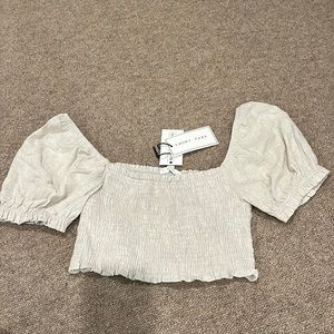 Emory Park puff sleeve crop top